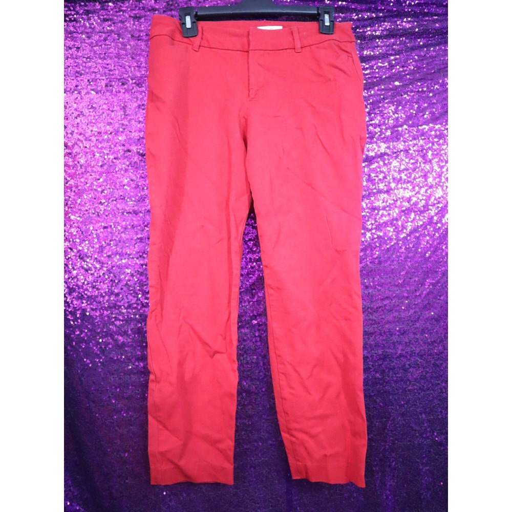 Red Pixie Pants 12 Regular Old Navy Womens Slim Ankle Trousers Stretch Cropped